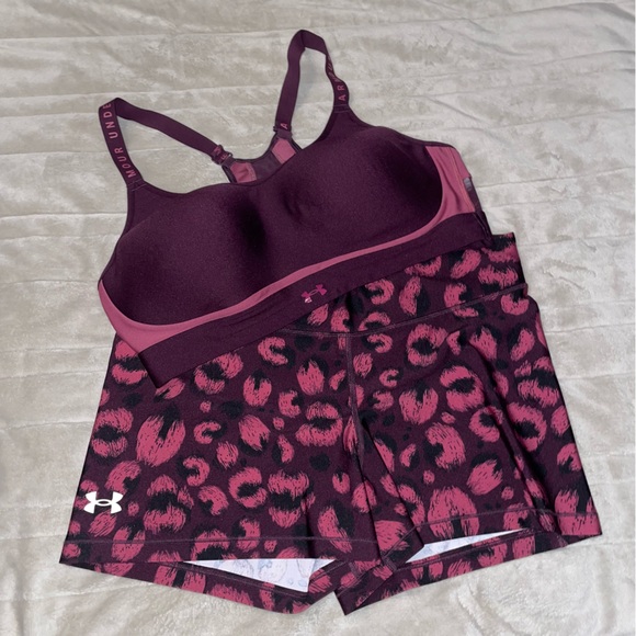 Under Armour XL set bra and shorts Polaris Purple - Picture 1 of 9